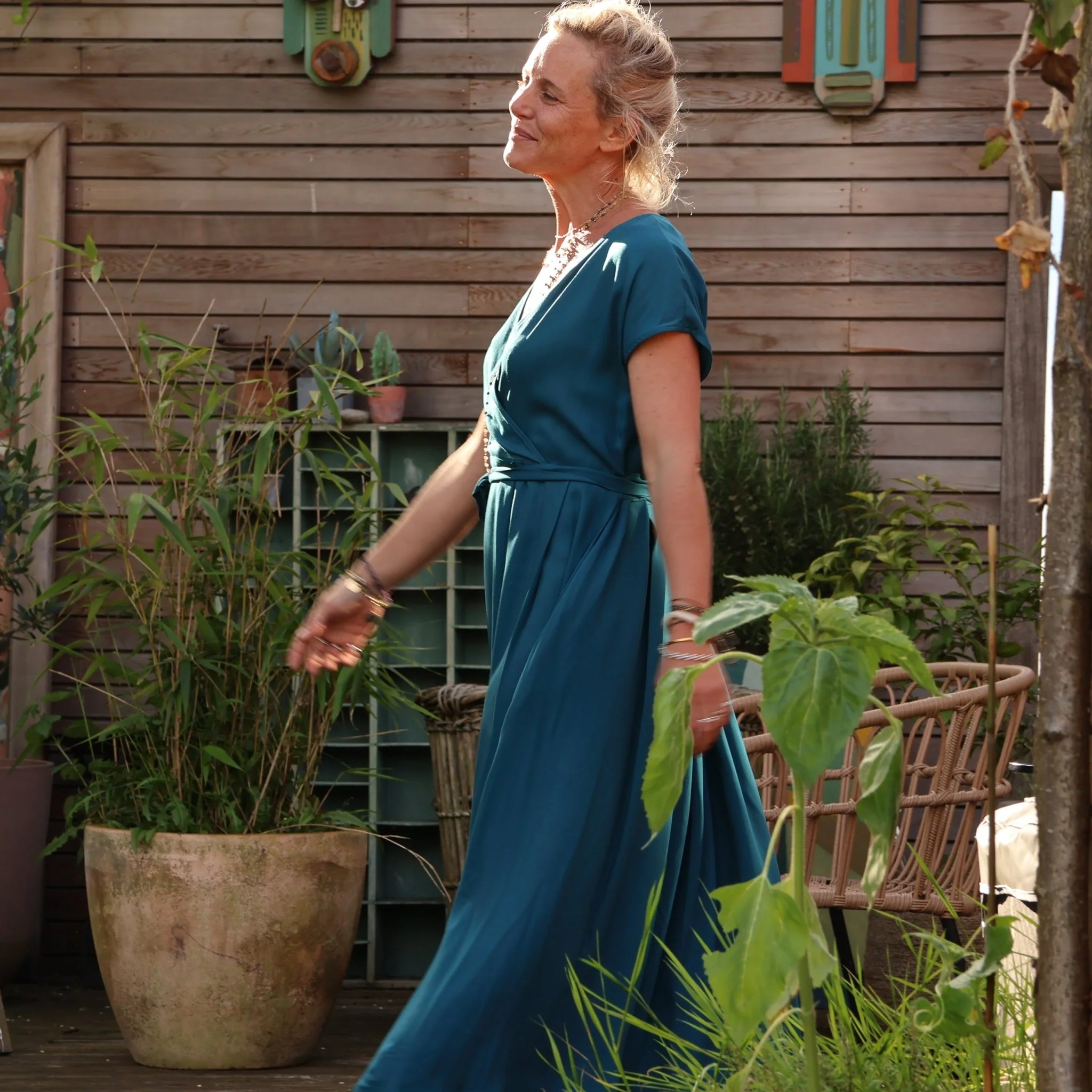 Robe Athéna - viscose canard - Image 4
