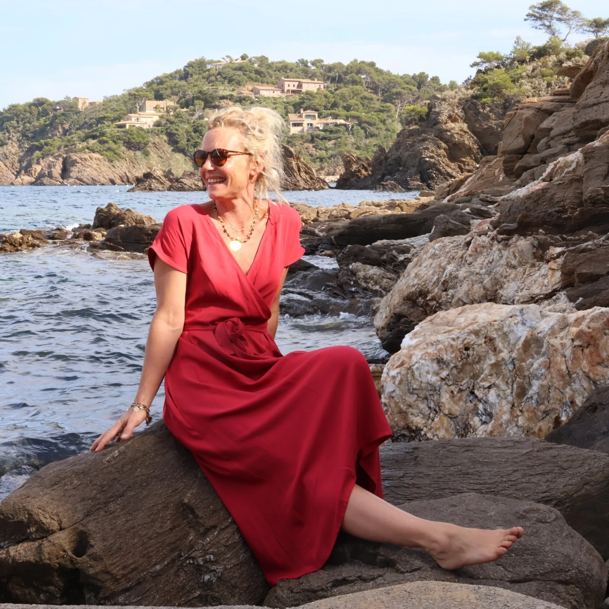 Robe Athéna -viscose grenat - Image 3