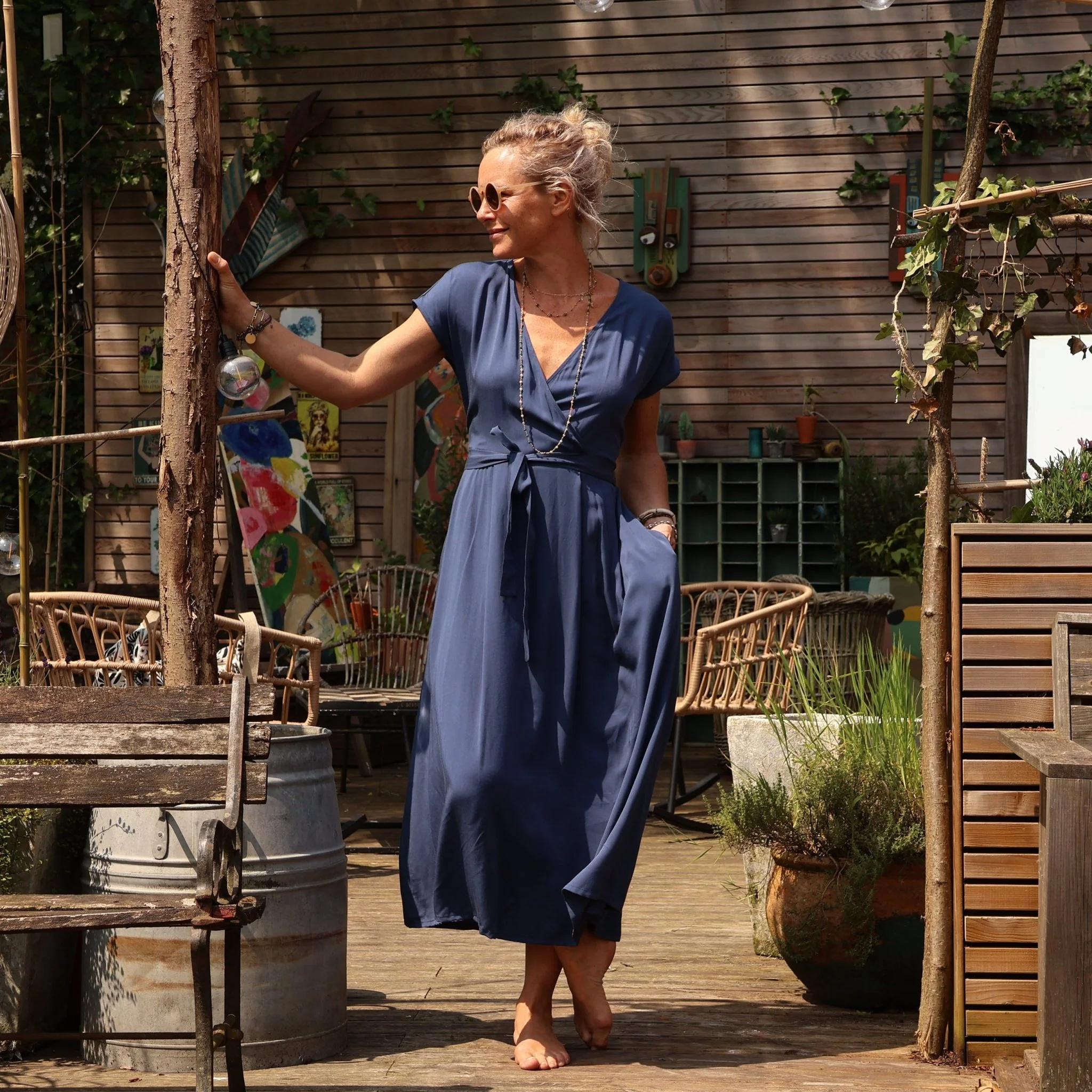 Robe Athéna - viscose indigo - Image 6