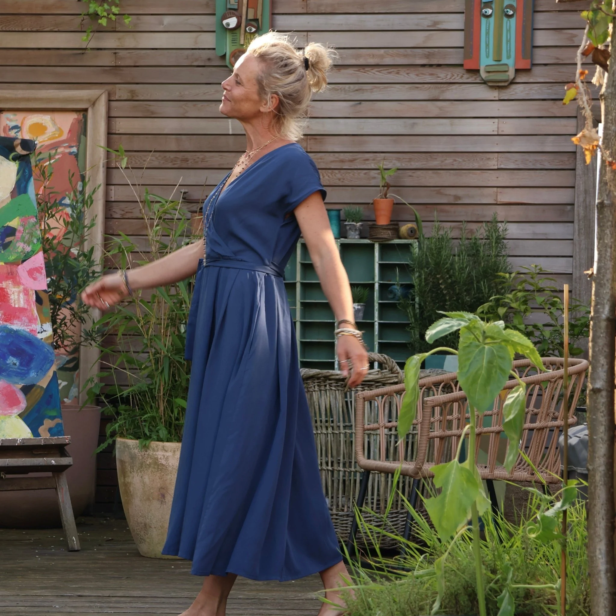 Robe Athéna - viscose indigo - Image 7