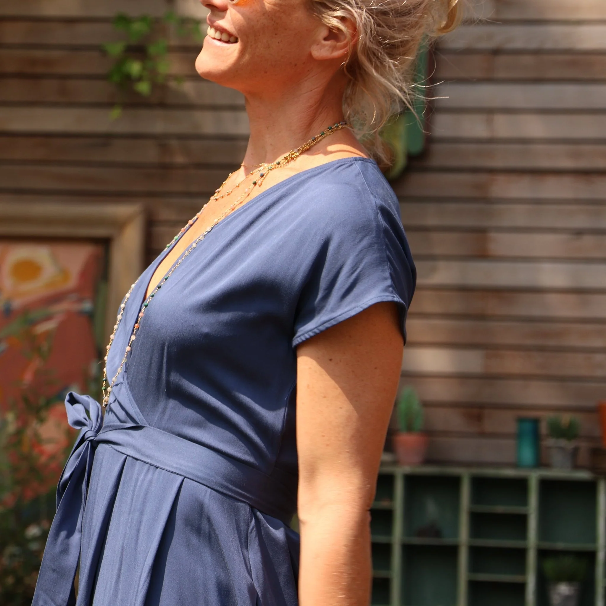 Robe Athéna - viscose indigo - Image 8