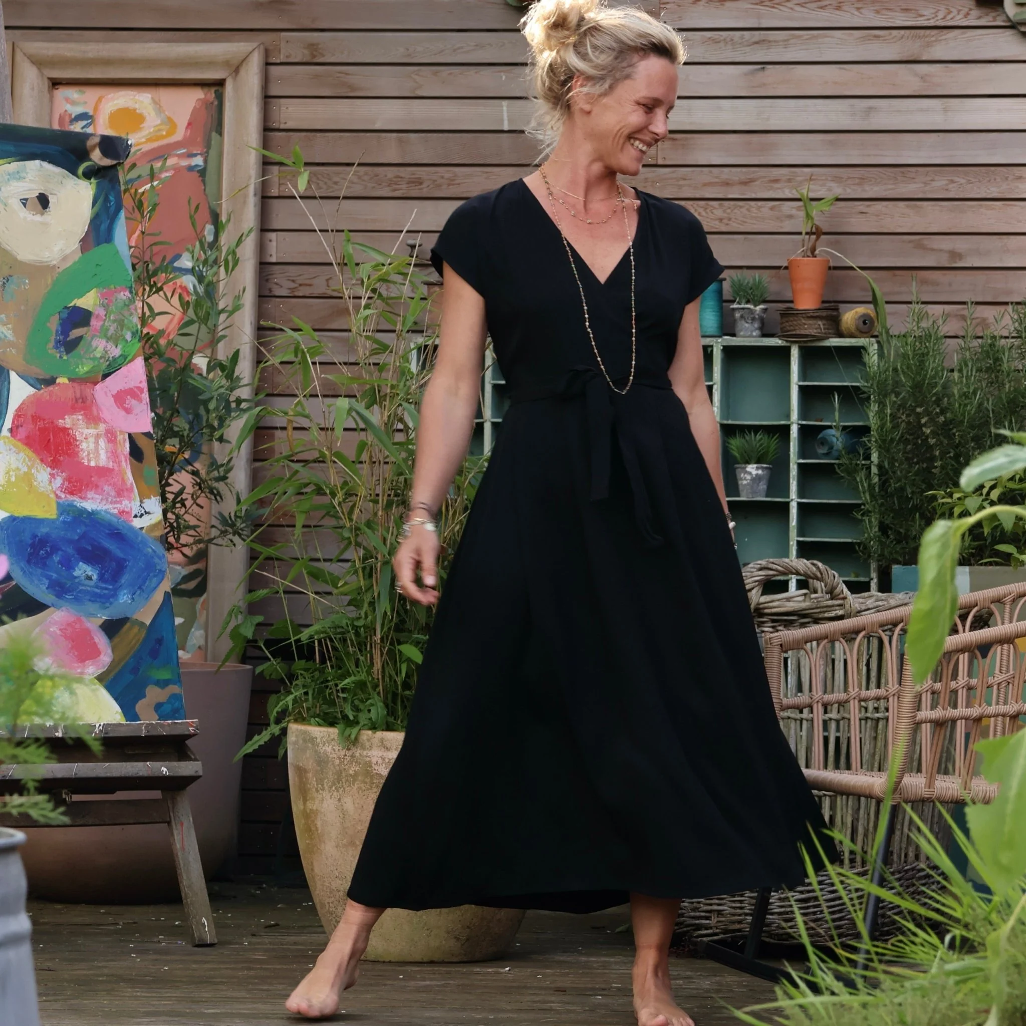 Robe Athéna - viscose noire