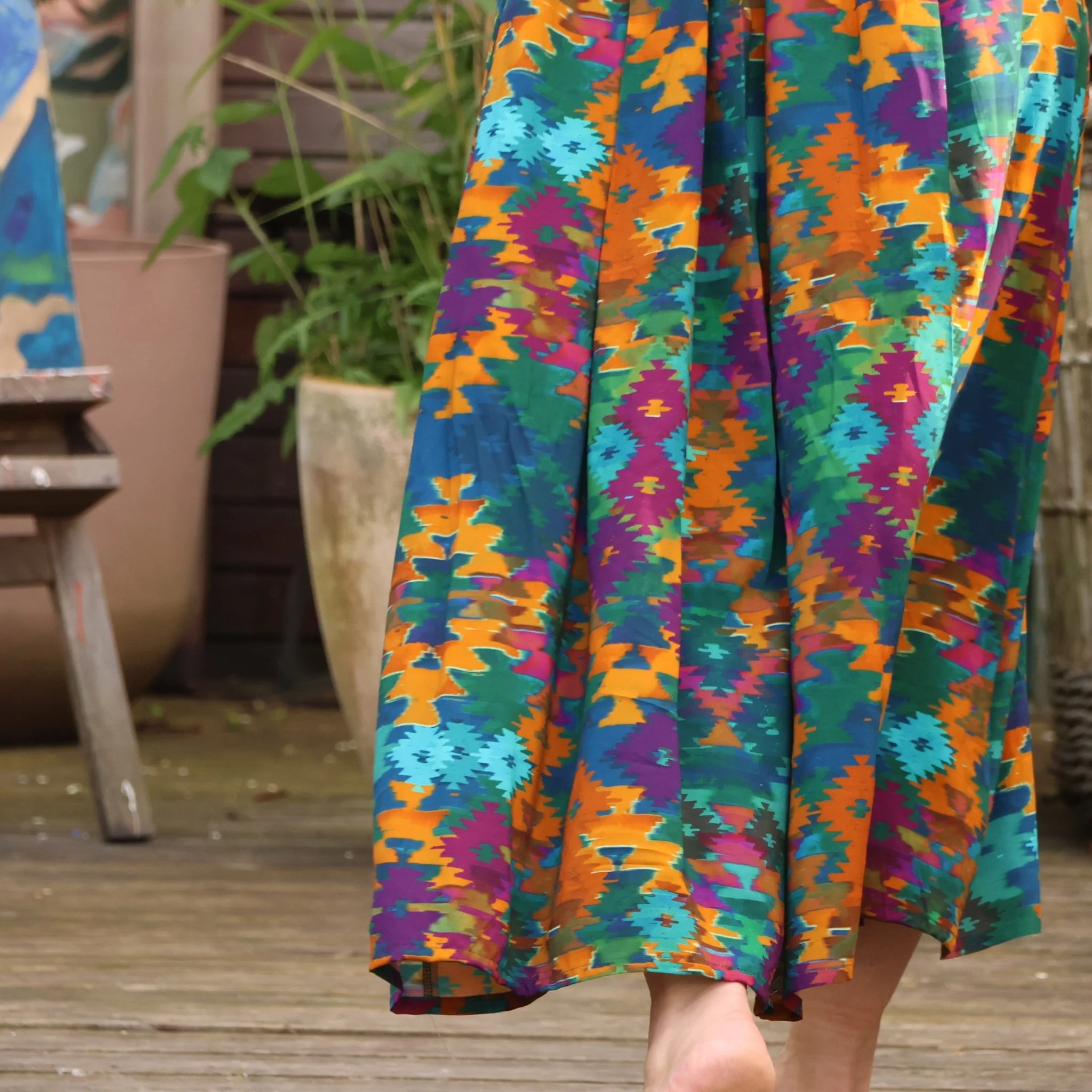 Robe Athéna - viscose picturale flamboyant - Image 8