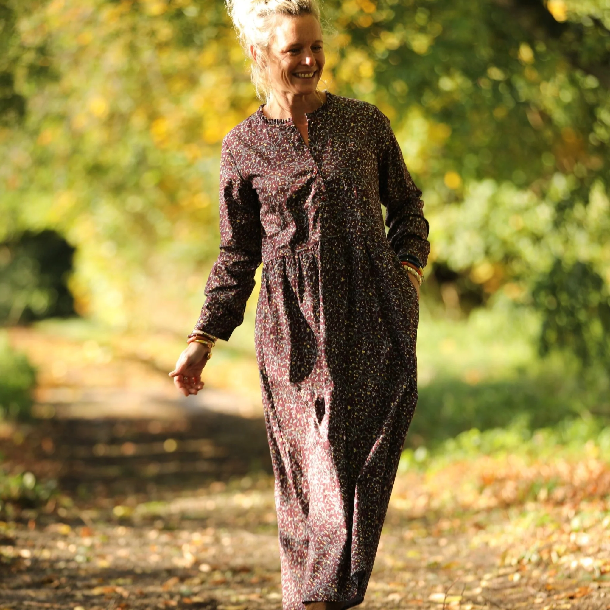Robe Aurélia - coton Fleurs de Solstice