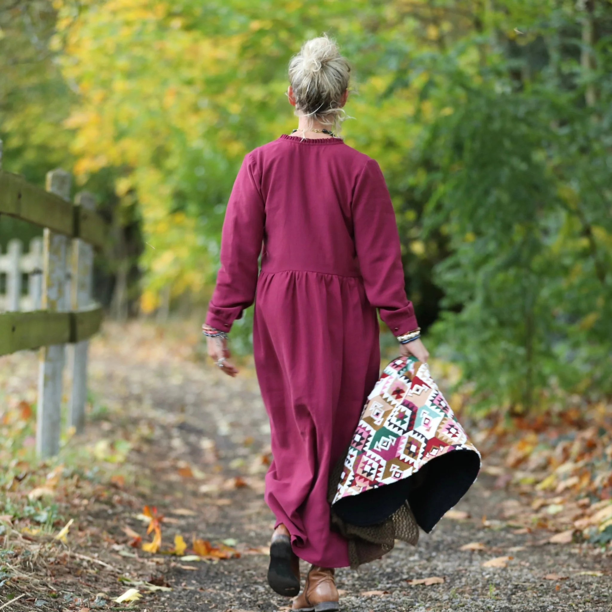 Robe Aurélia - Sergé de viscose Cerise noire - Image 2