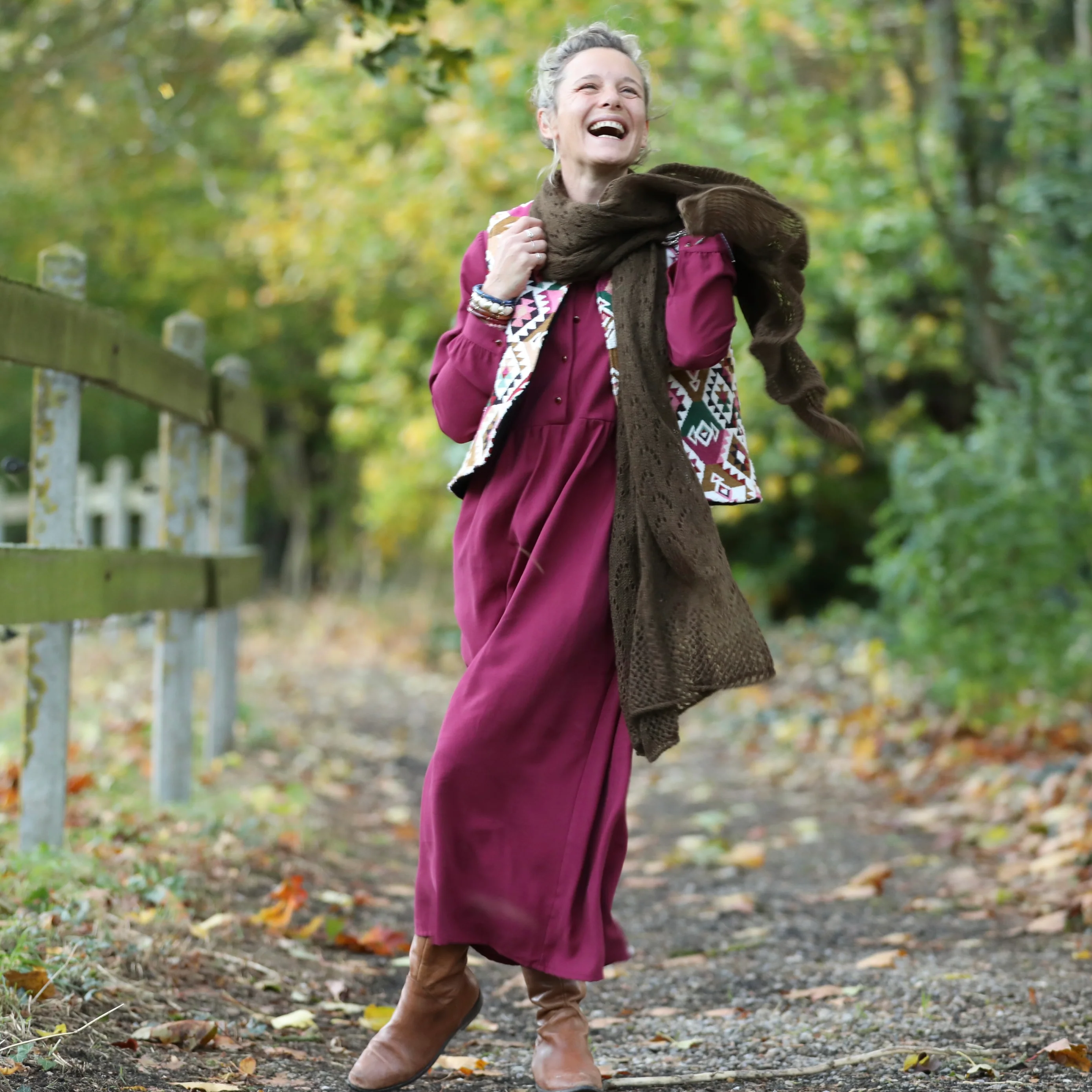 Robe Aurélia - Sergé de viscose Cerise noire - Image 7