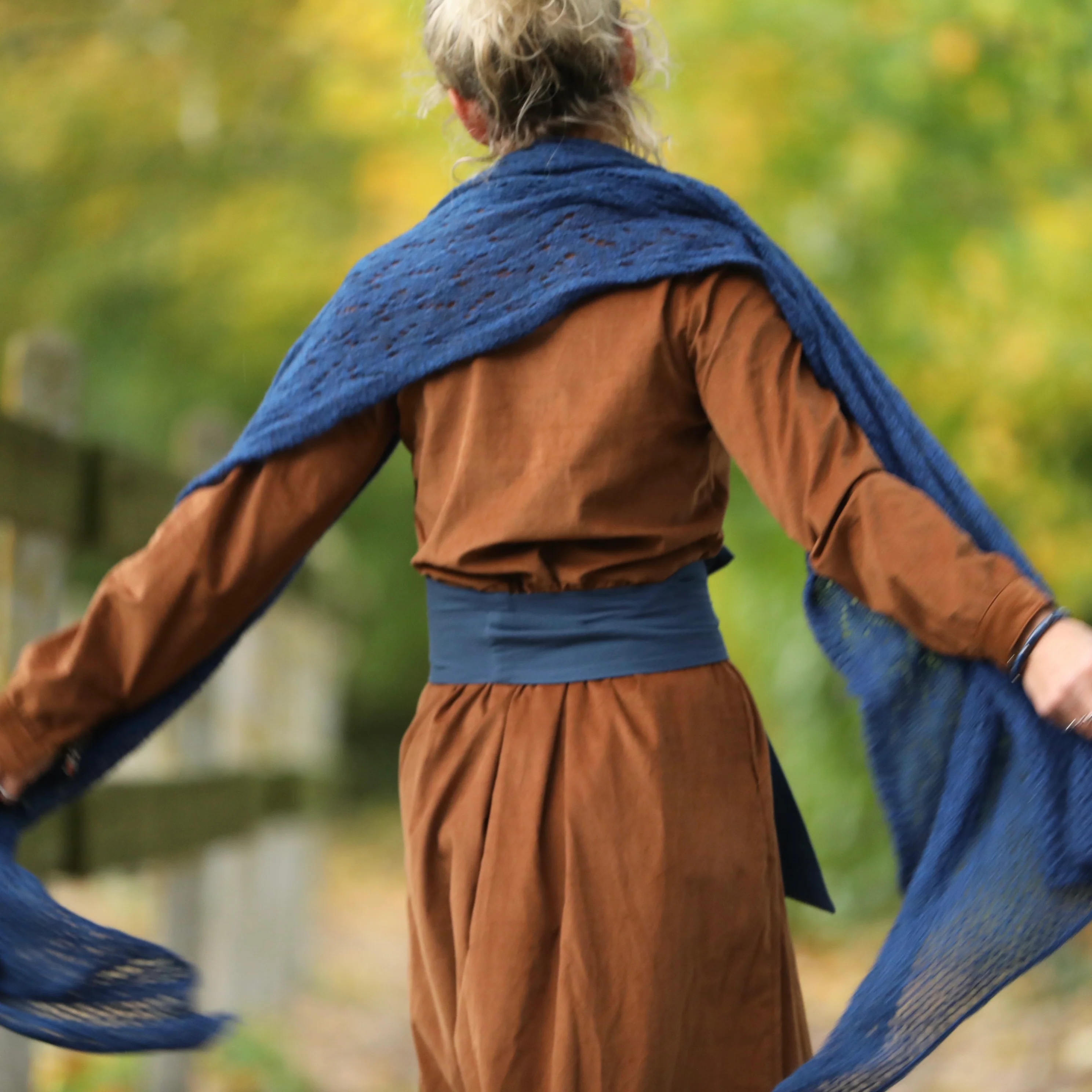 Robe Aurélia - velours milleraies écureuil - Image 5