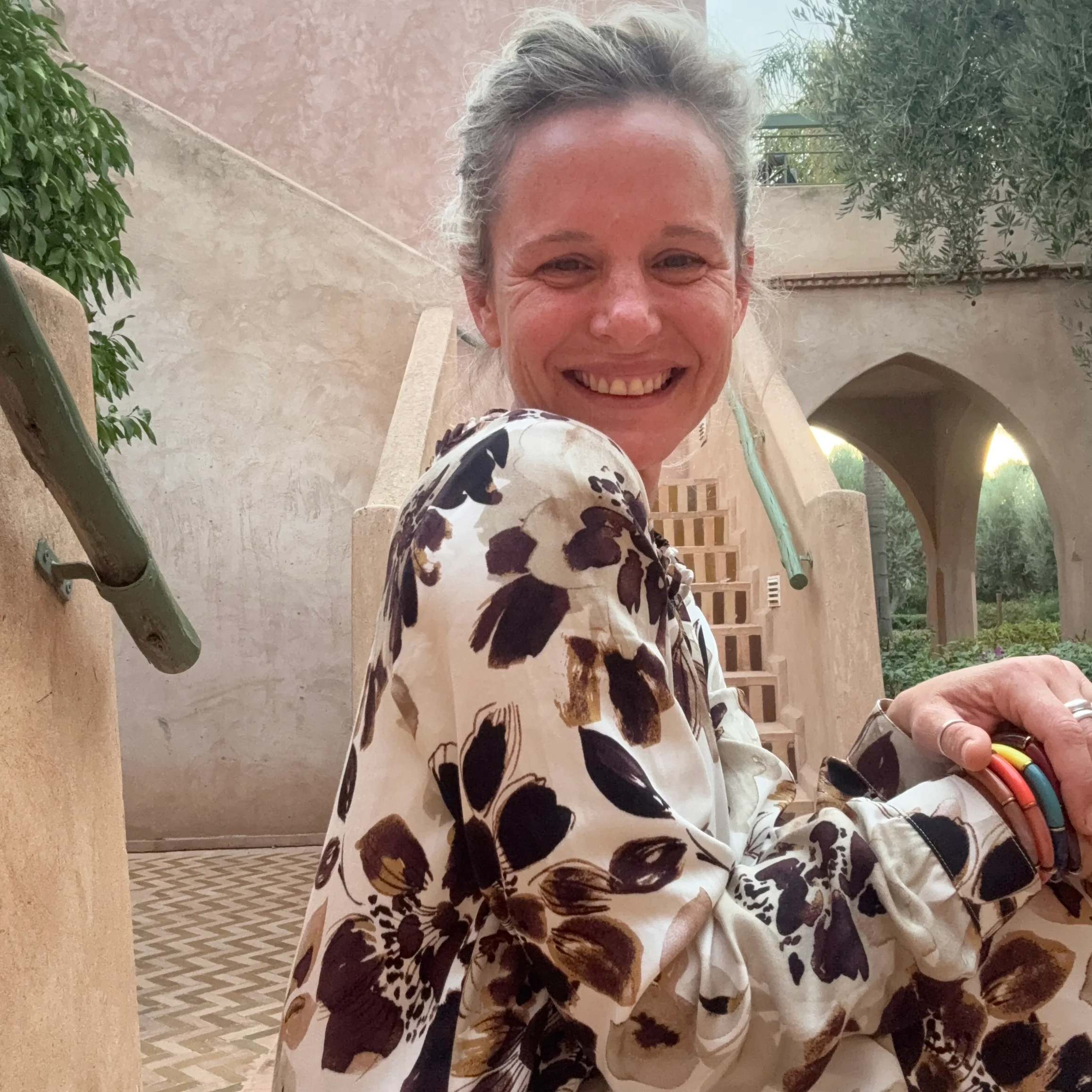 Robe Aurélia - viscose Fleurs de Moka - Image 3