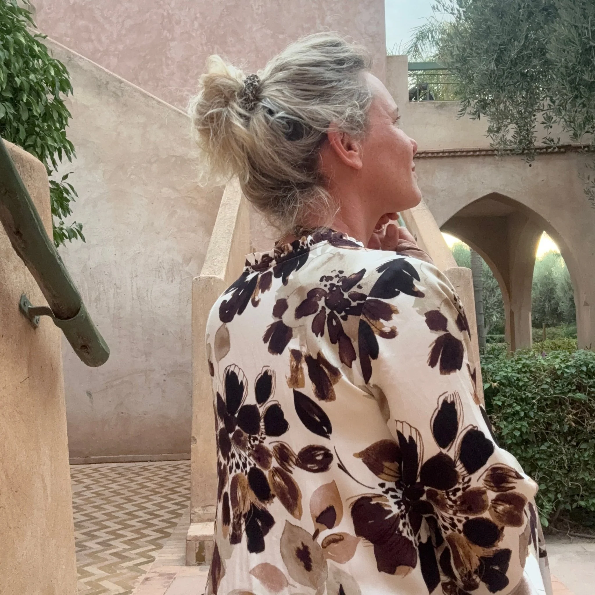 Robe Aurélia - viscose Fleurs de Moka - Image 4