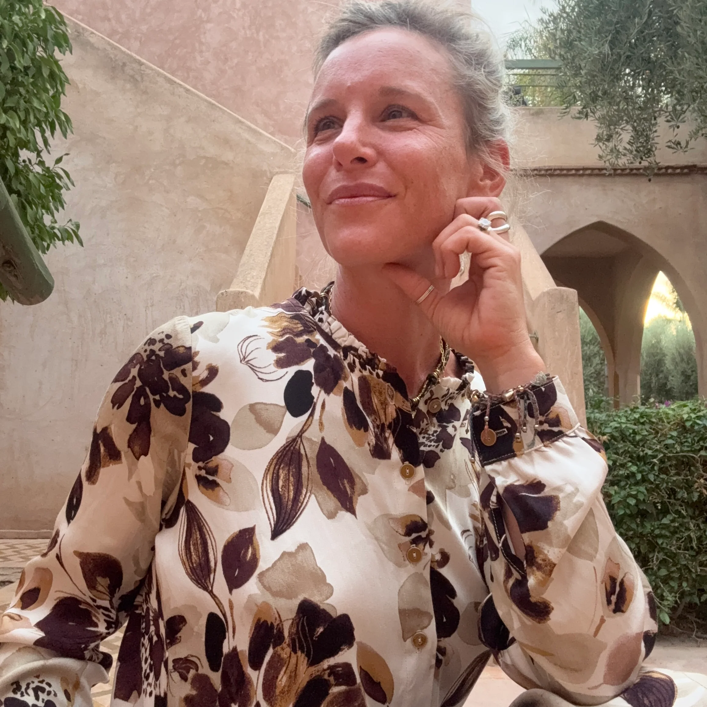 Robe Aurélia - viscose Fleurs de Moka - Image 5