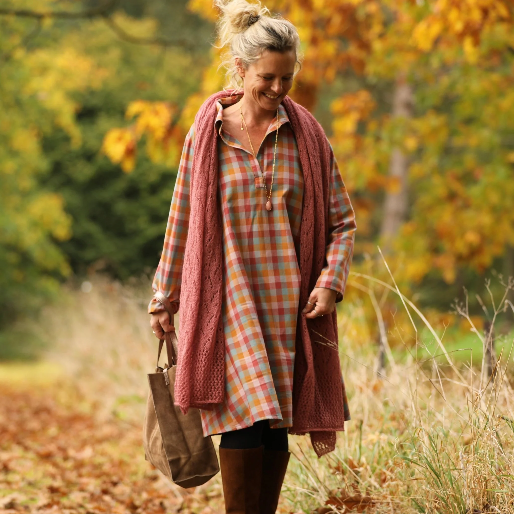 Robe Carole – tartan automnal - Image 3