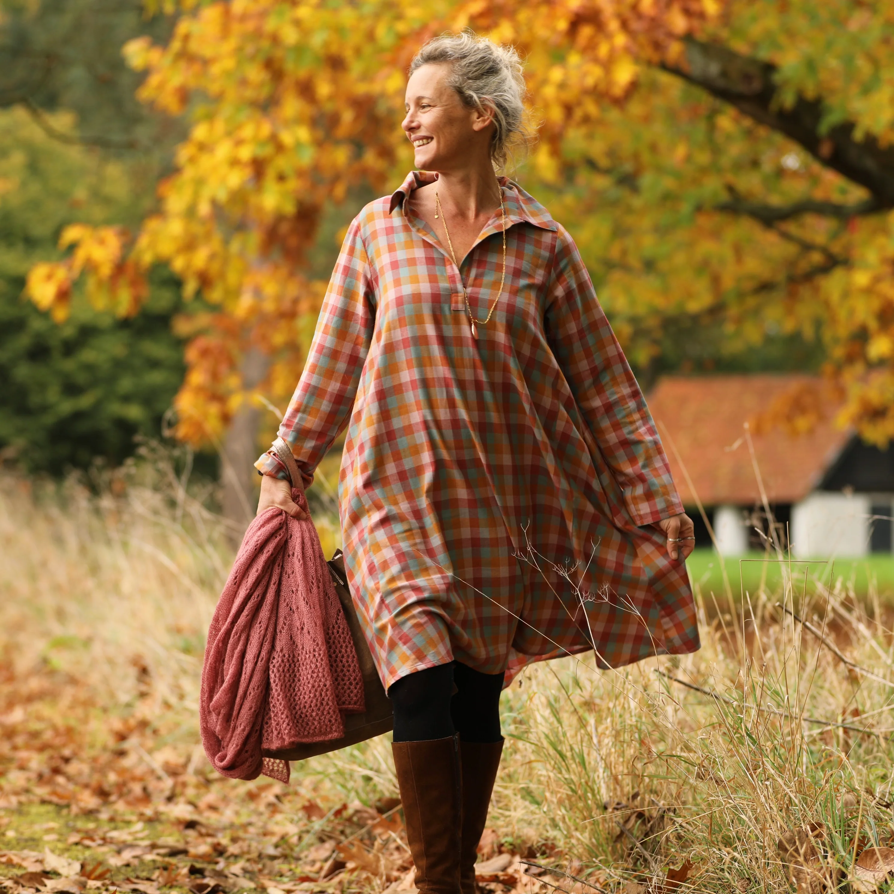 Robe Carole – tartan automnal - Image 7
