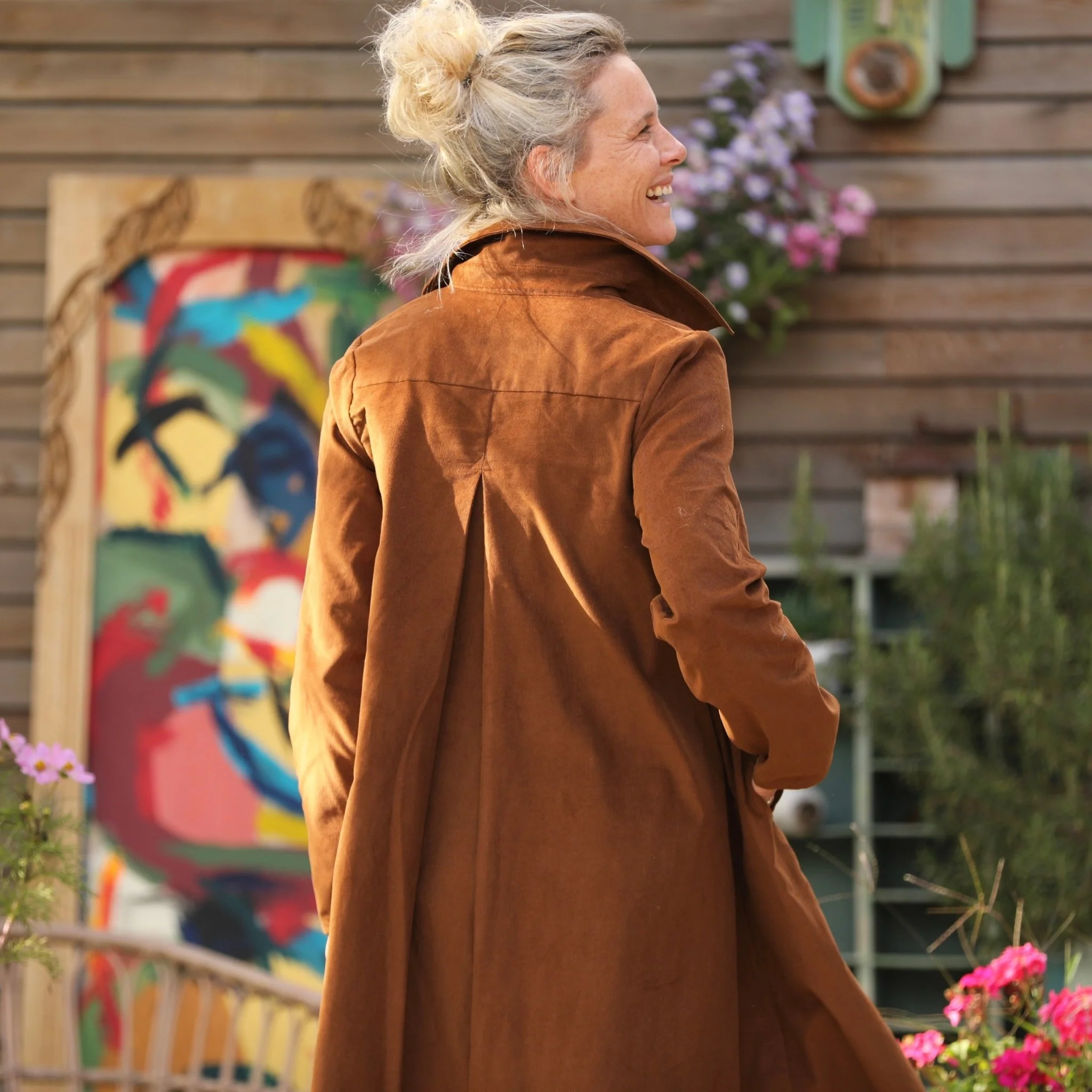 Robe Carole – Velours milleraies Écureuil - Image 8
