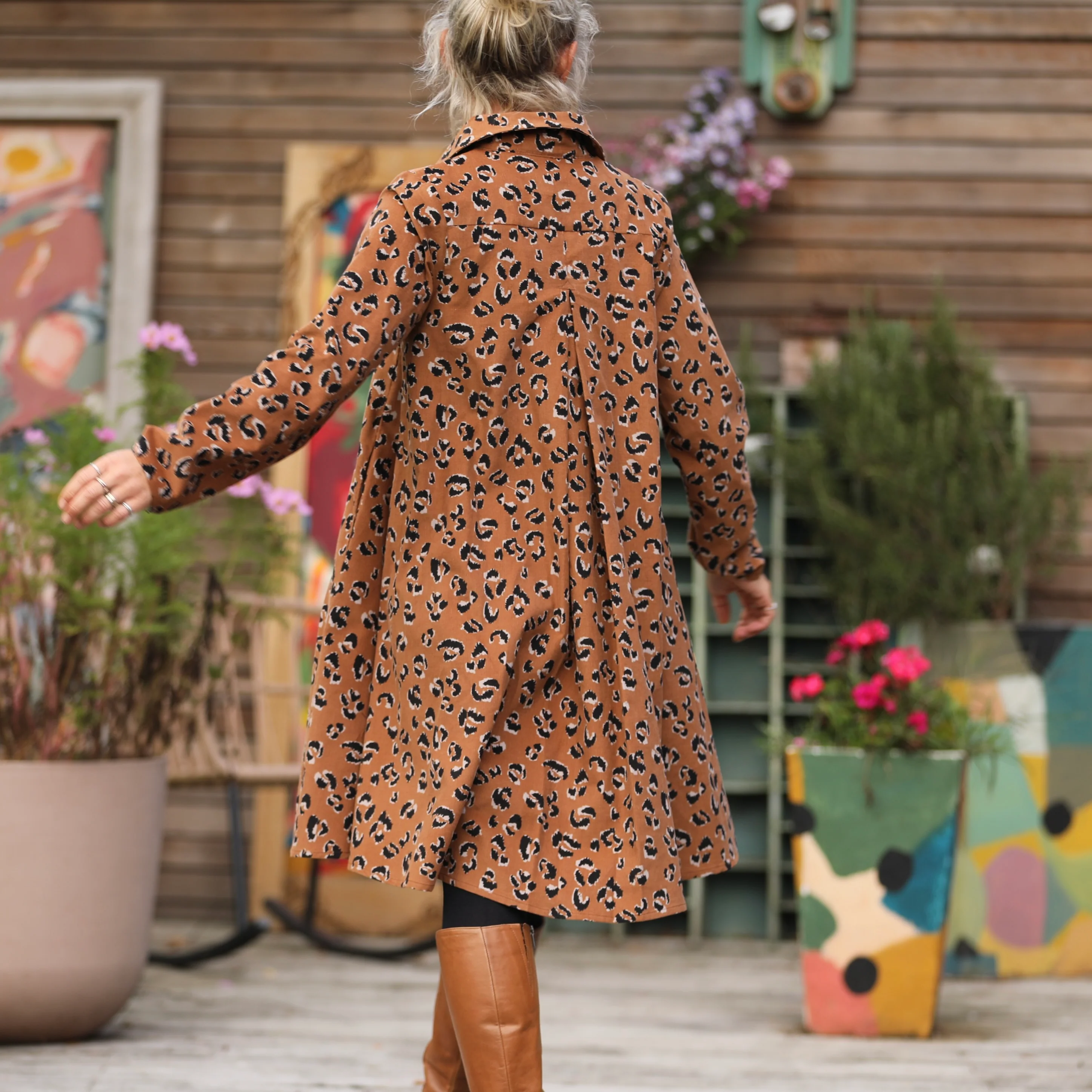 Robe Carole – Velours milleraies léopard - Image 5