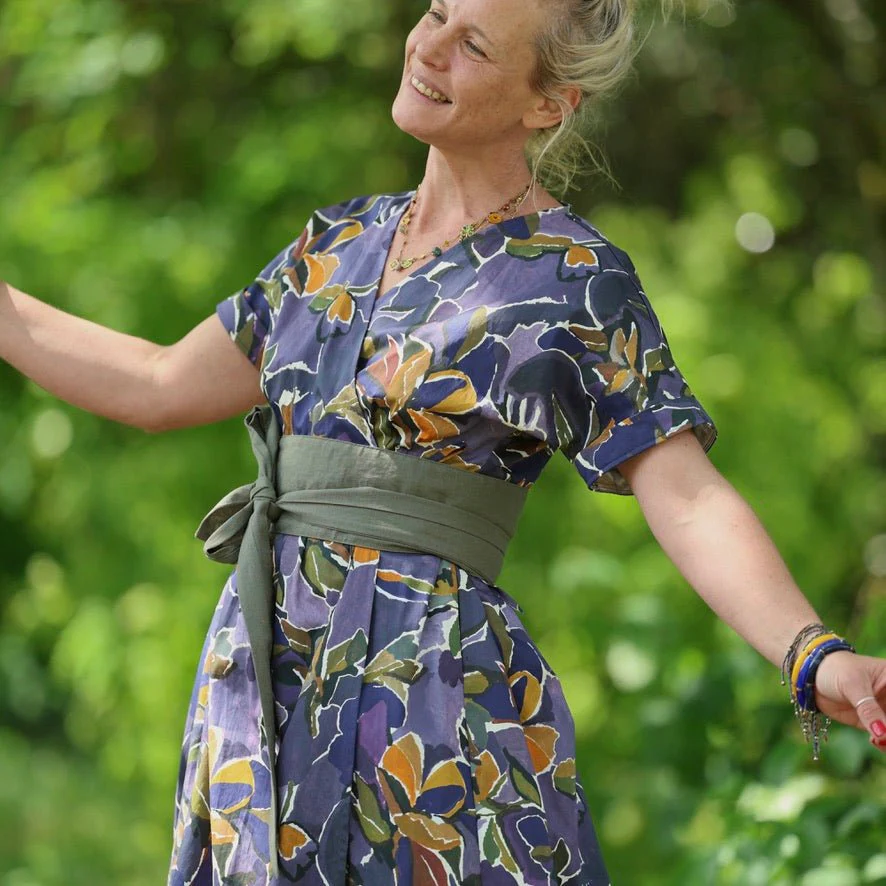 Robe Charline – Satin de coton Bois de Myrthe - Image 4
