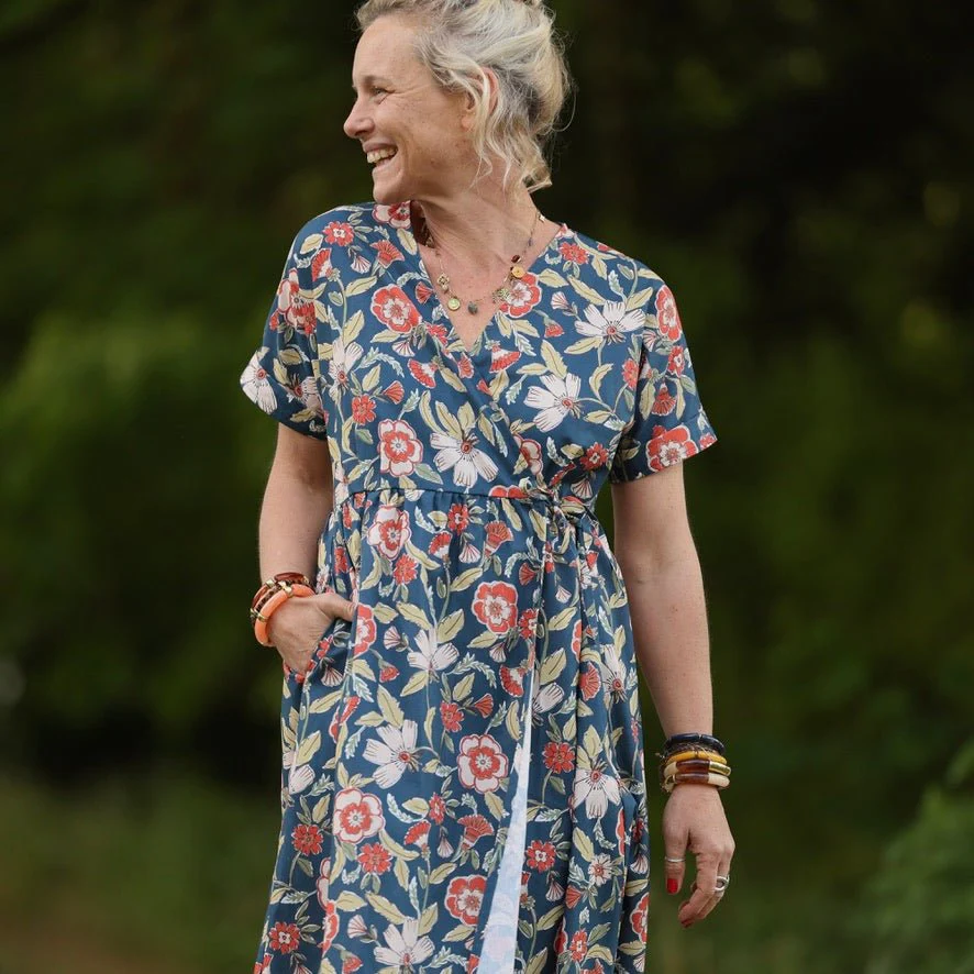 Robe Charline – Coton Fleurs d'Inde - Image 12