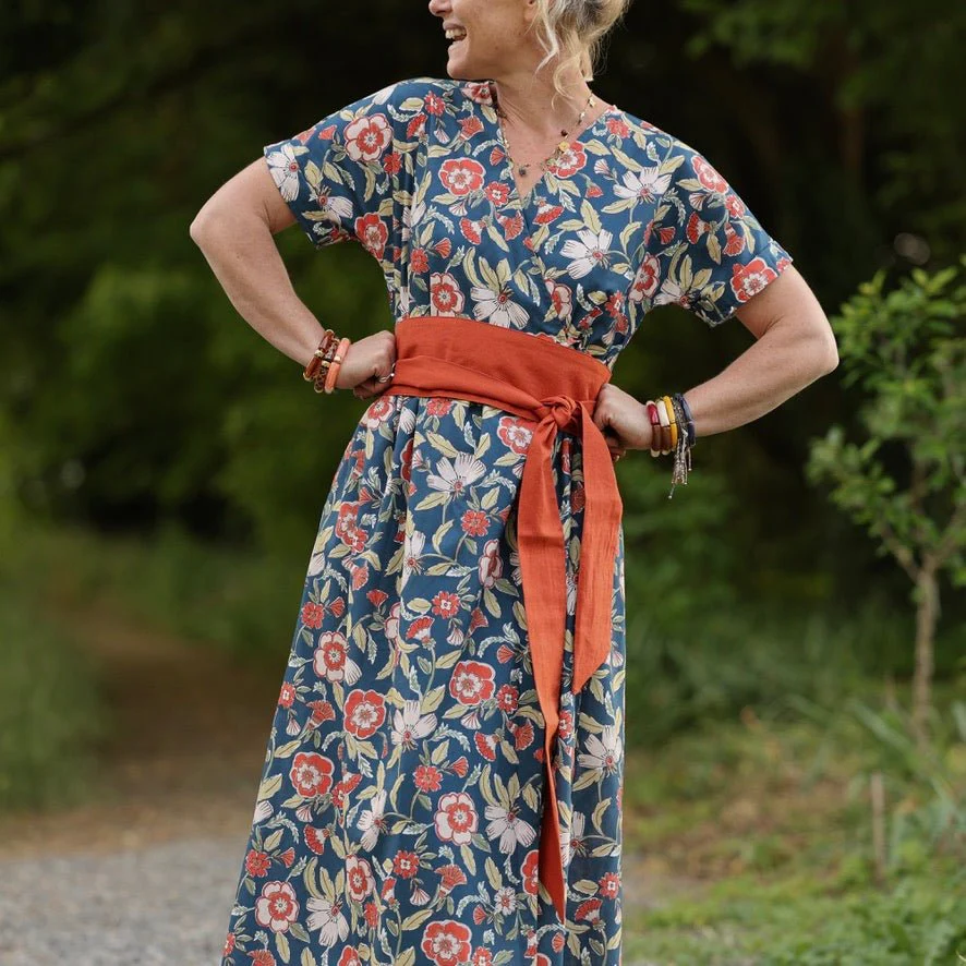 Robe Charline – Coton Fleurs d'Inde - Image 3