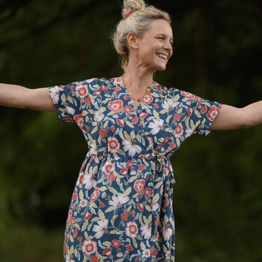 Robe Charline – Coton Fleurs d'Inde - Image 4