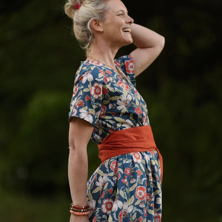 Robe Charline – Coton Fleurs d'Inde - Image 7