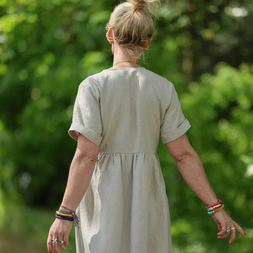 Robe Charline – Lin naturel - Image 12