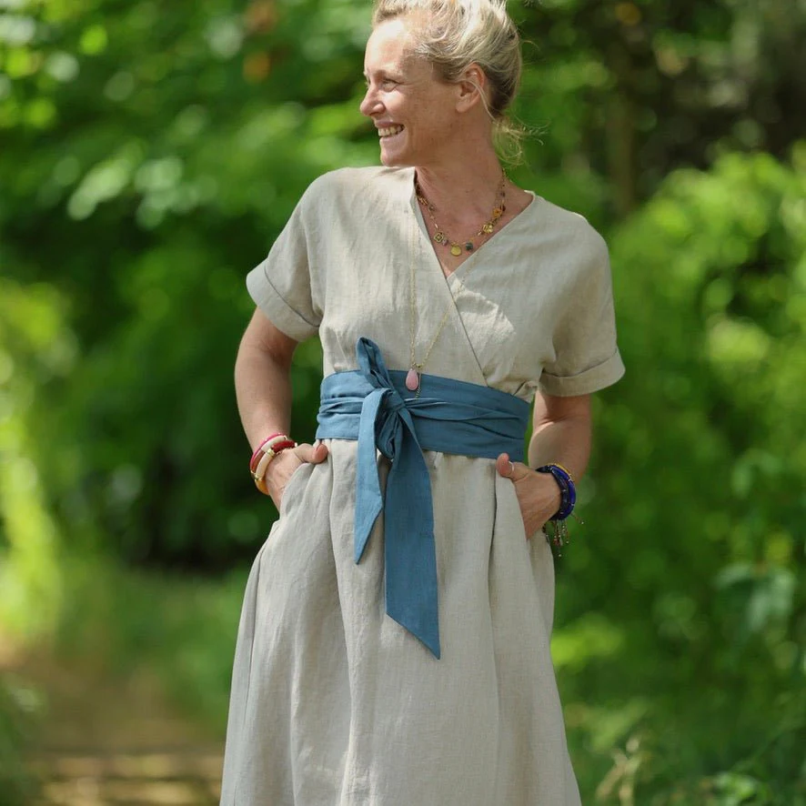 Robe Charline – Lin naturel - Image 3