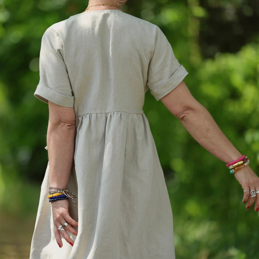 Robe Charline – Lin naturel - Image 4