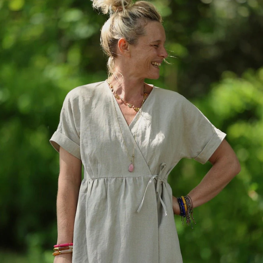 Robe Charline – Lin naturel - Image 5