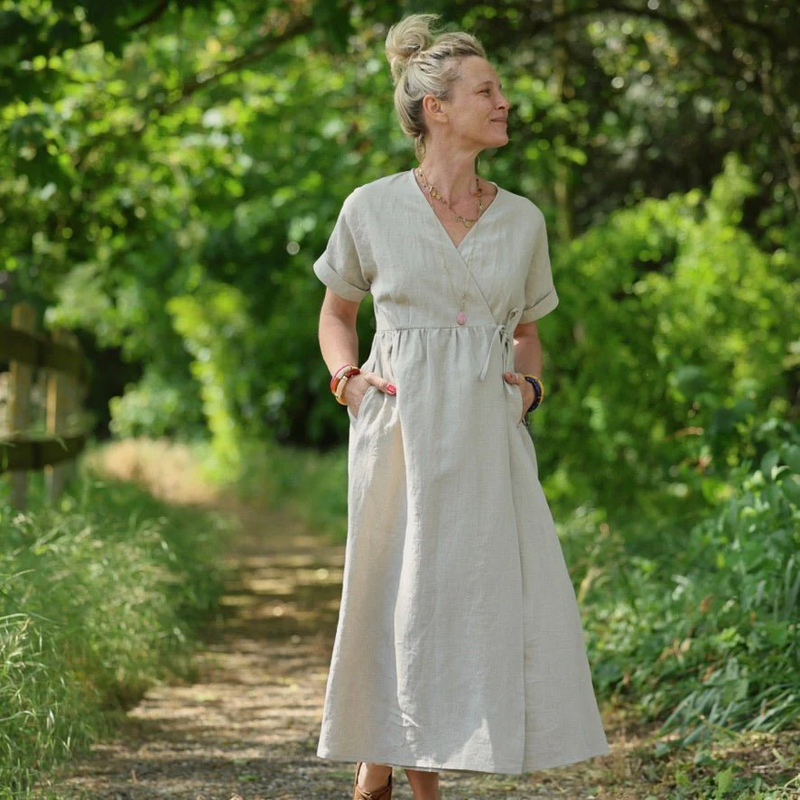 Robe Charline – Lin naturel - Image 8