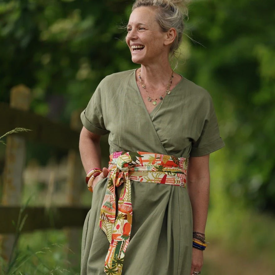 Robe Charline – Lin Vert fenouil - Image 10