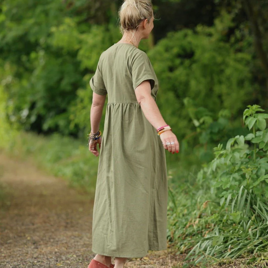Robe Charline – Lin Vert fenouil - Image 11