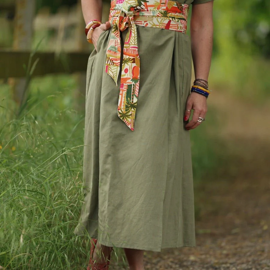 Robe Charline – Lin Vert fenouil - Image 12