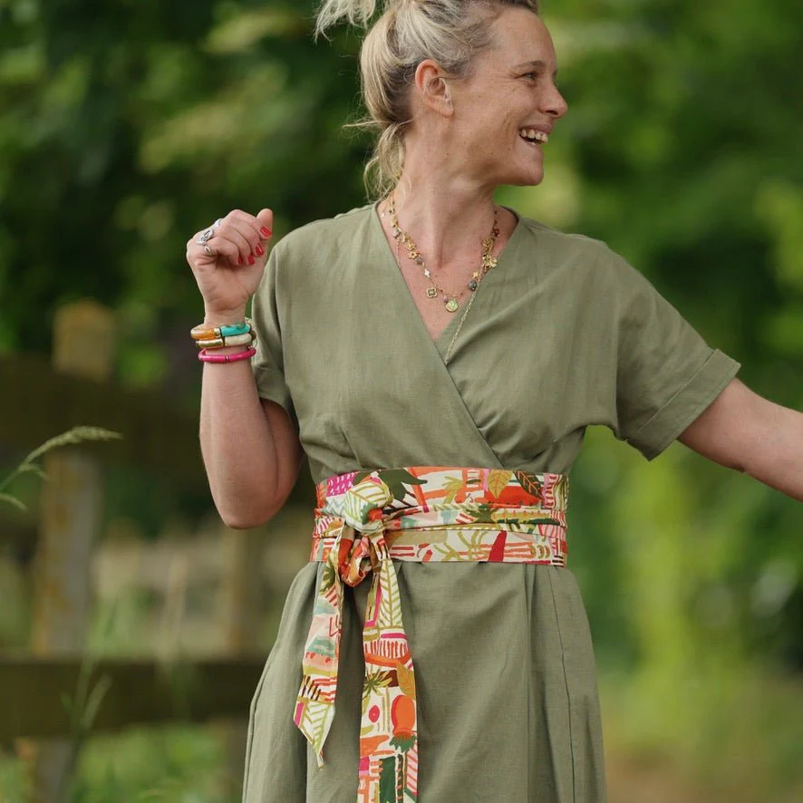 Robe Charline – Lin Vert fenouil - Image 13