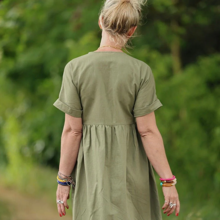 Robe Charline – Lin Vert fenouil - Image 3