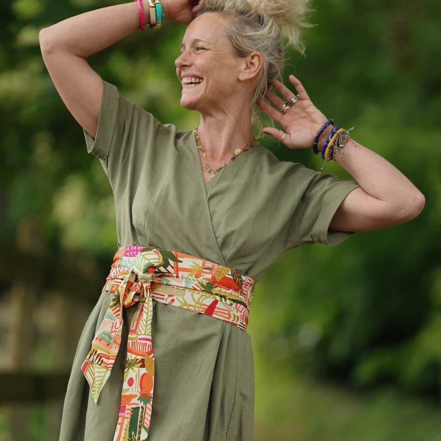 Robe Charline – Lin Vert fenouil - Image 4