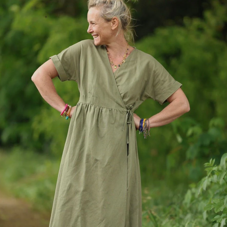 Robe Charline – Lin Vert fenouil - Image 7