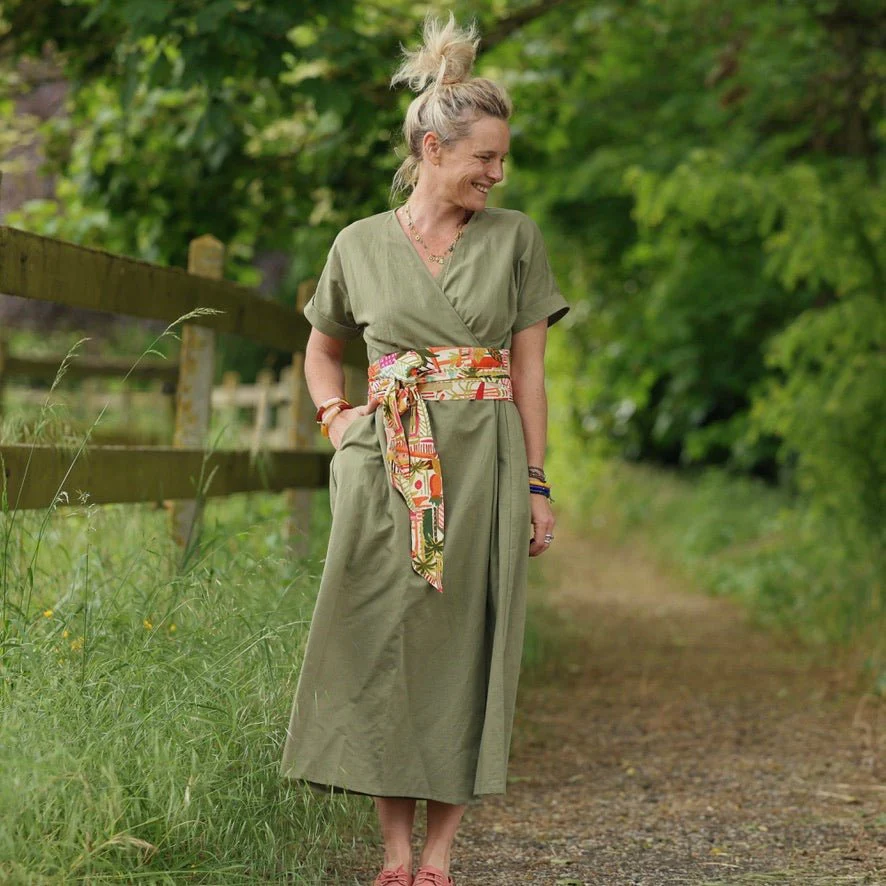 Robe Charline – Lin Vert fenouil - Image 8
