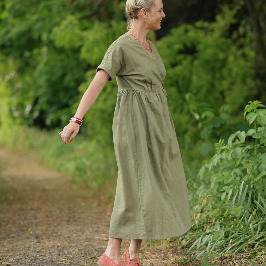 Robe Charline – Lin Vert fenouil - Image 9