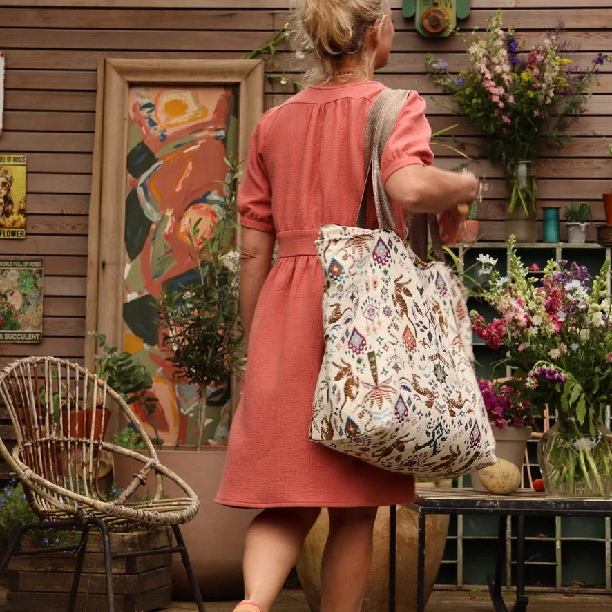 Robe Clara midi - piqué de coton terracotta rosé - Image 6