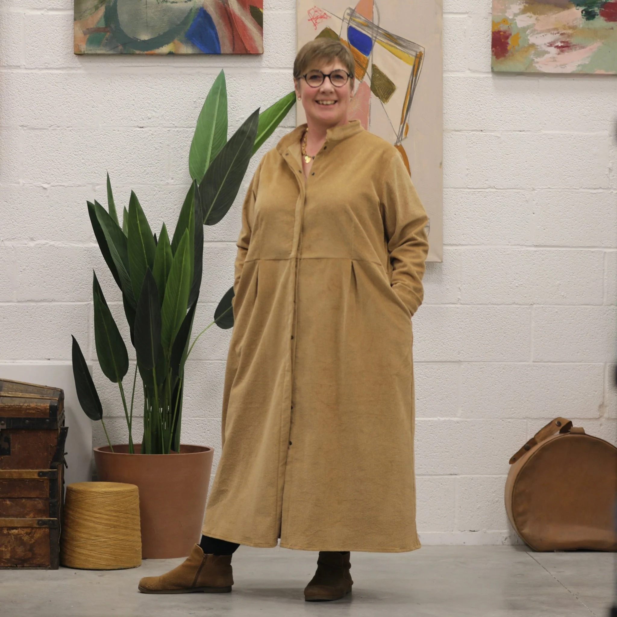 Robe Cyrielle - sergé de viscose bleu marine - Image 10