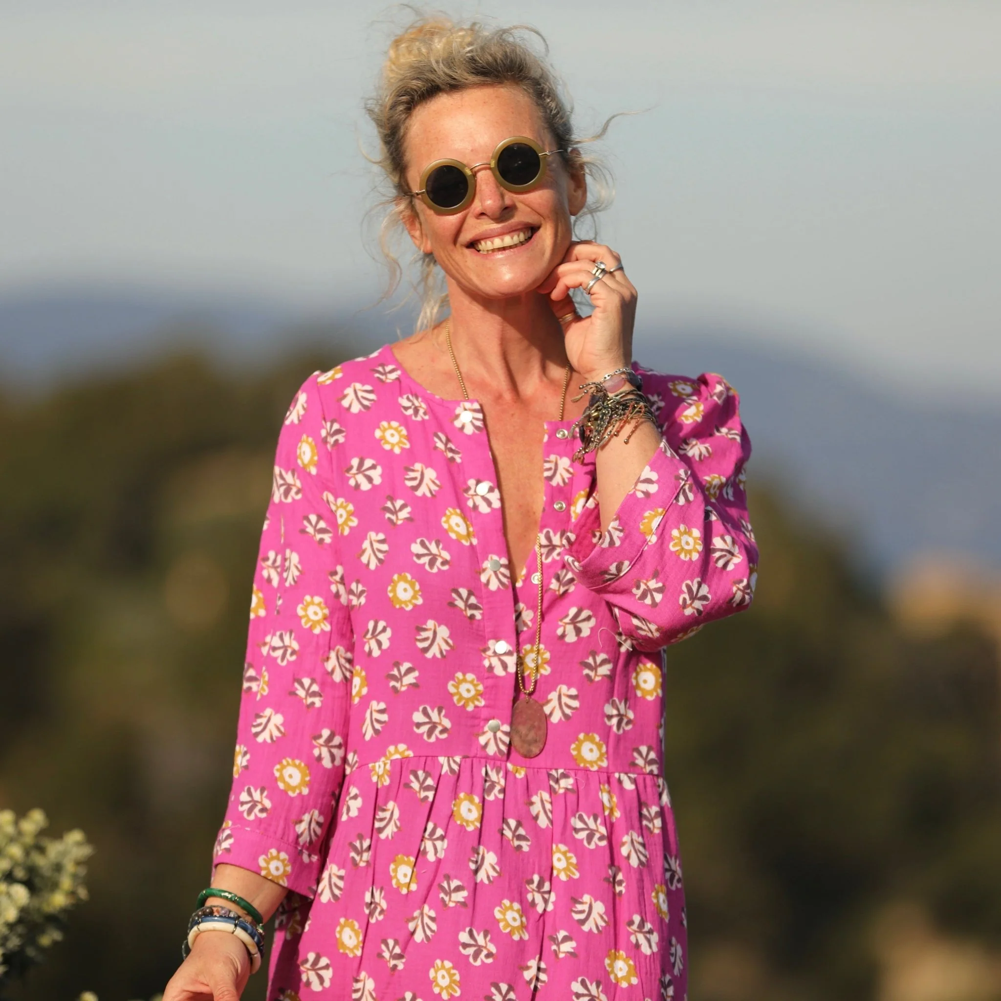 Robe Eglantine - double gaze de coton Songe boisé - Image 3