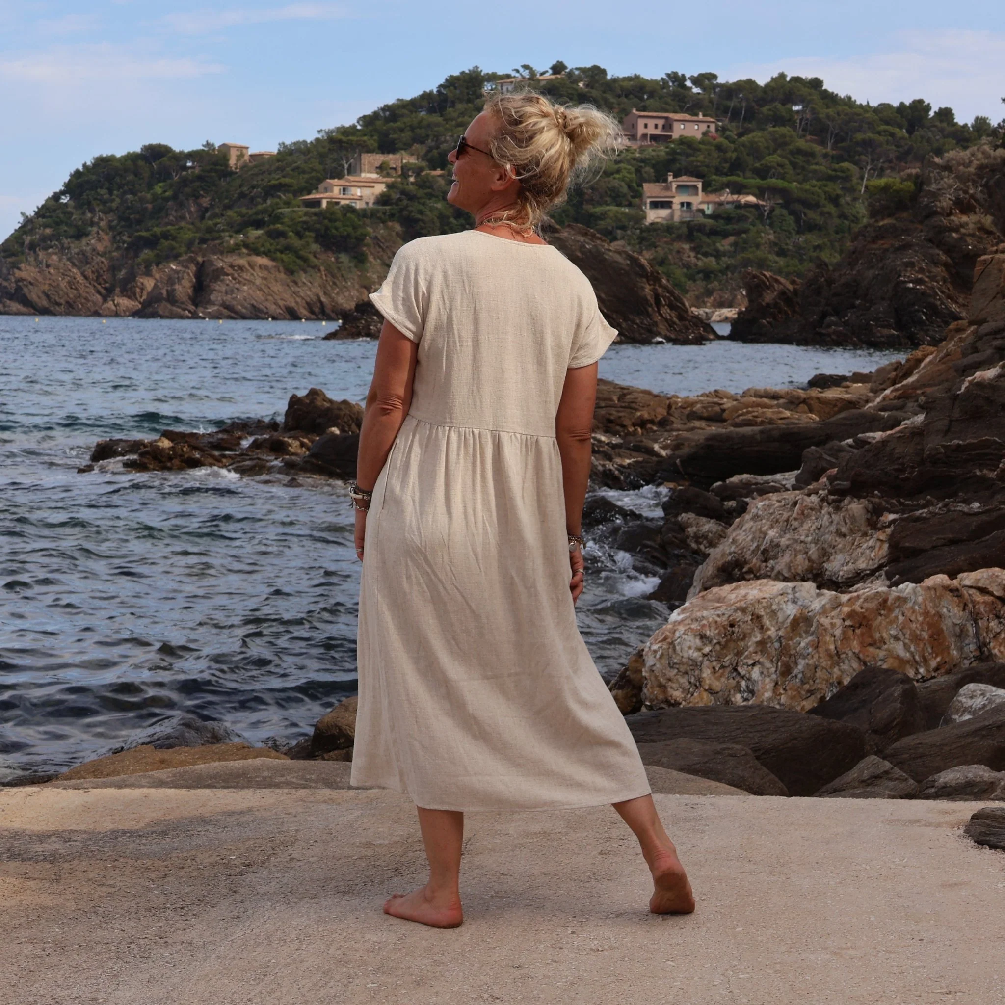 Robe Elsie en viscose/lin ficelle - Image 2