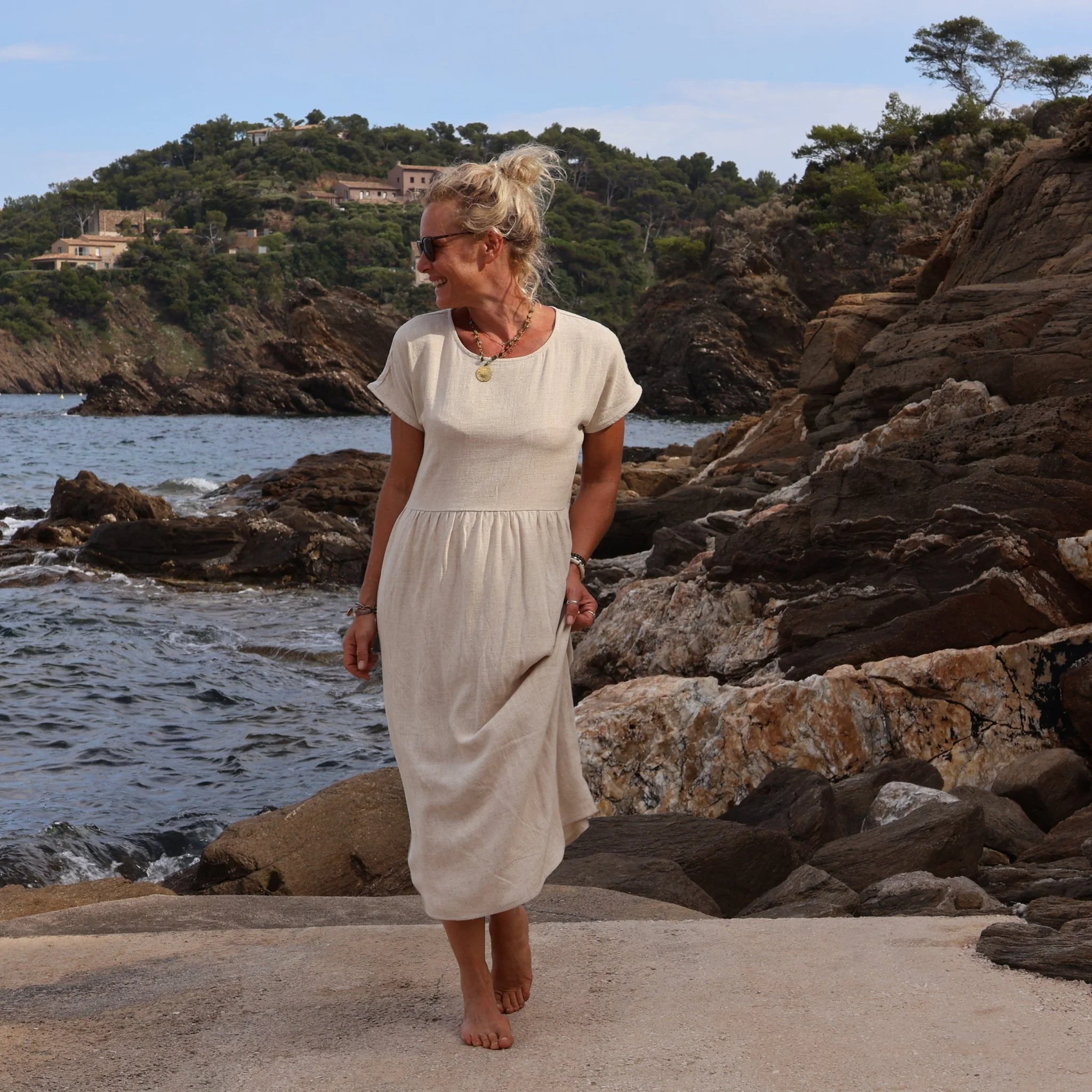 Robe Elsie en viscose/lin ficelle - Image 4