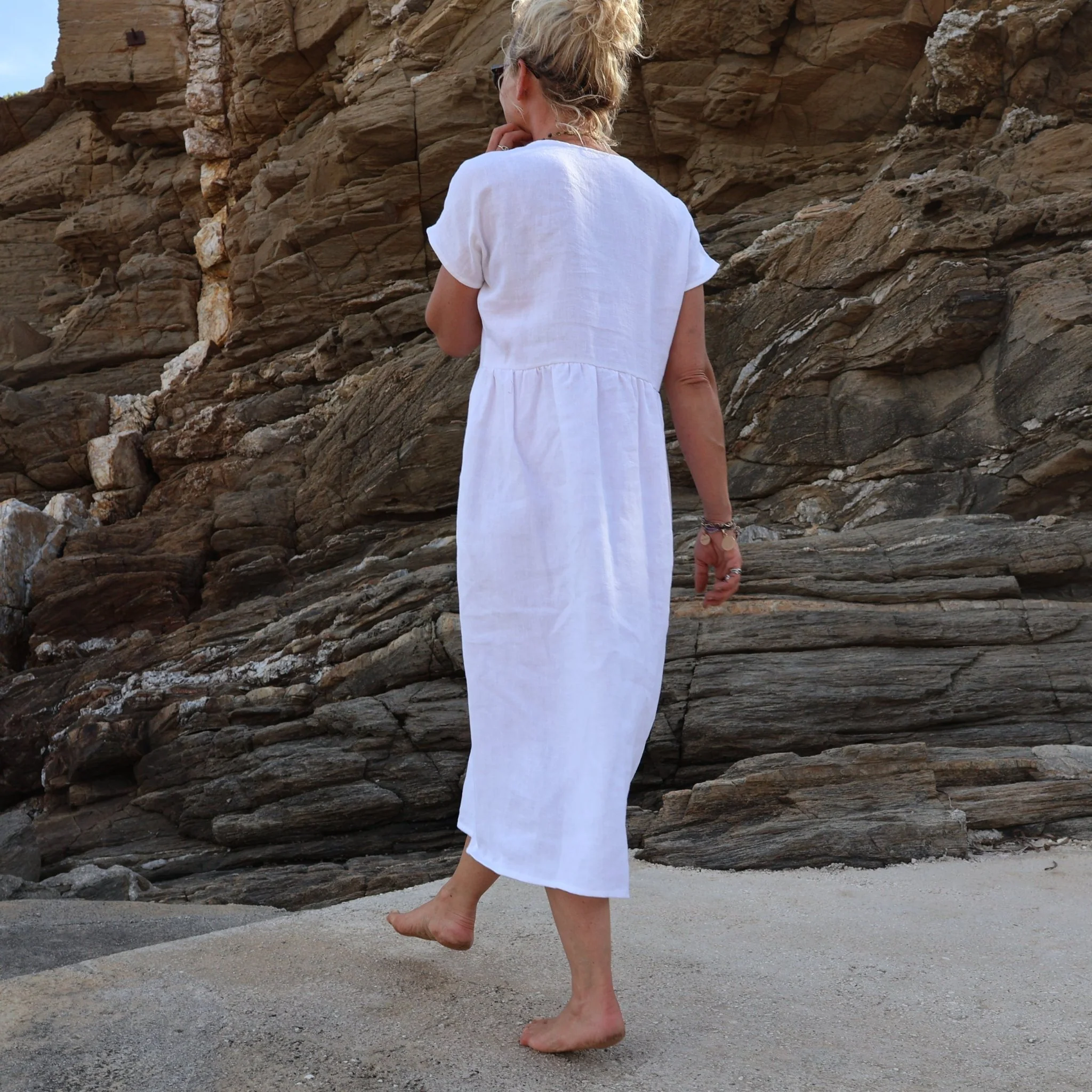 Robe Elsie lin blanc - Image 4
