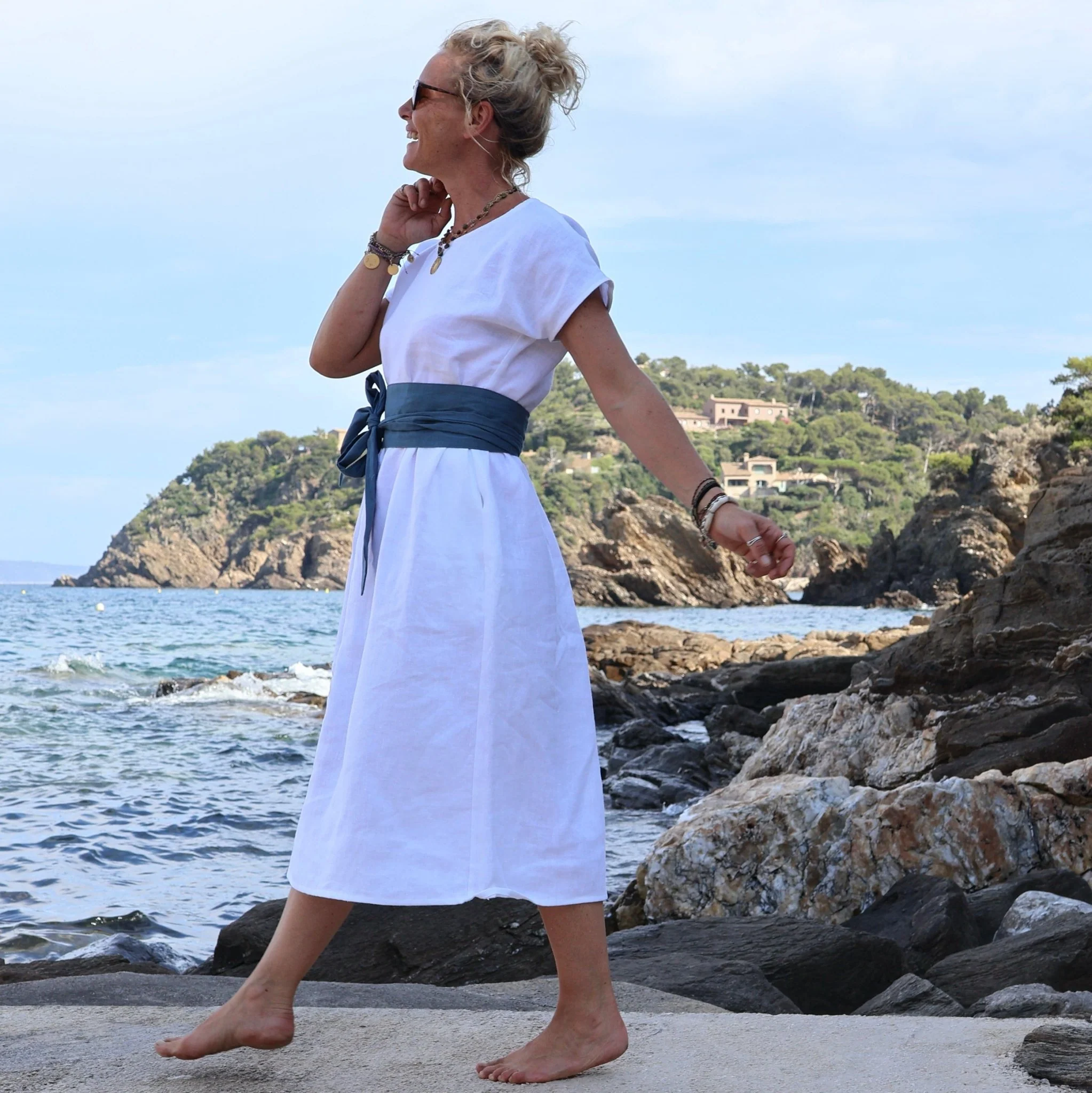 Robe Elsie lin blanc - Image 6