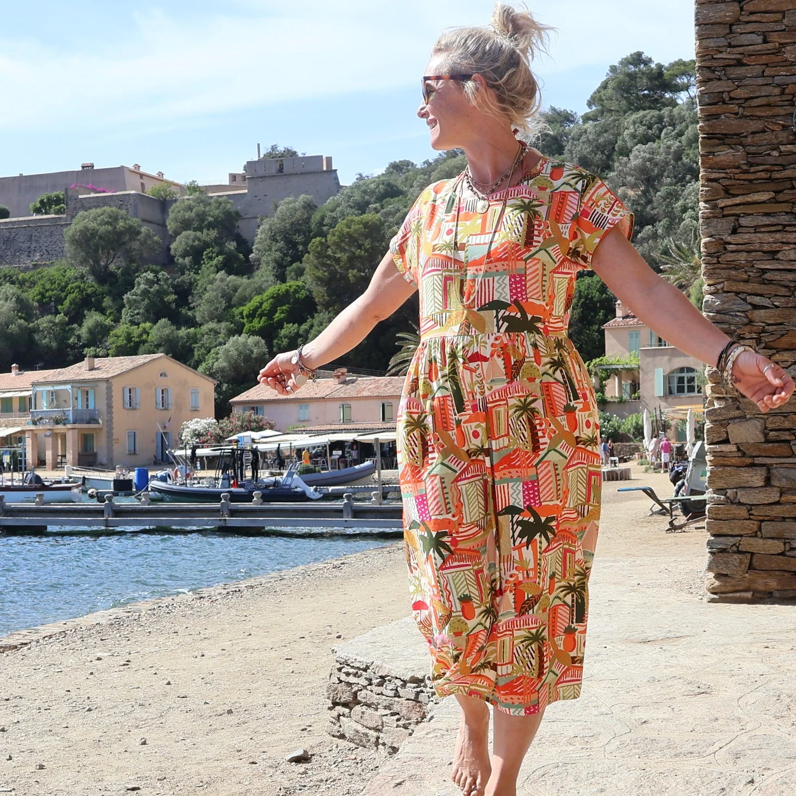 Robe Elsie viscose Verdure tropicale - Image 6