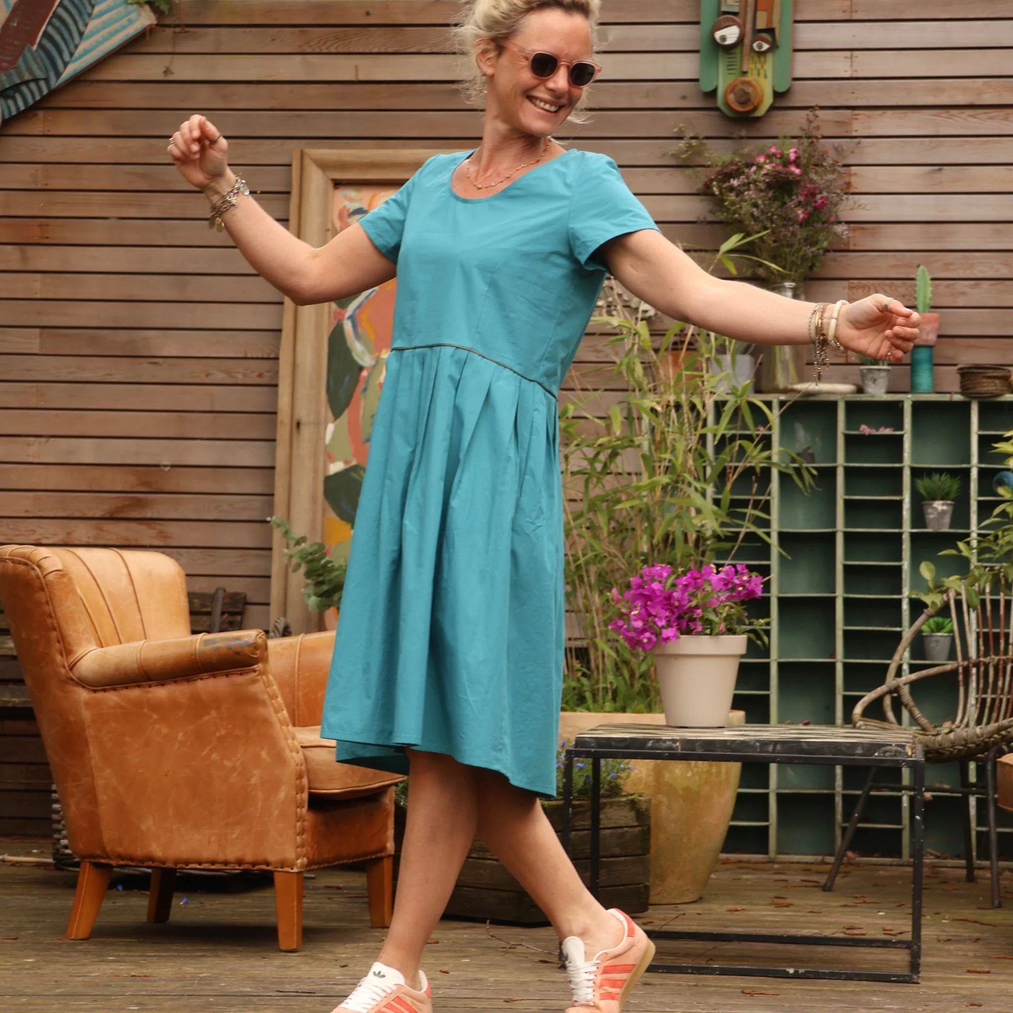 Robe Emmy en popeline de coton canard - Image 5