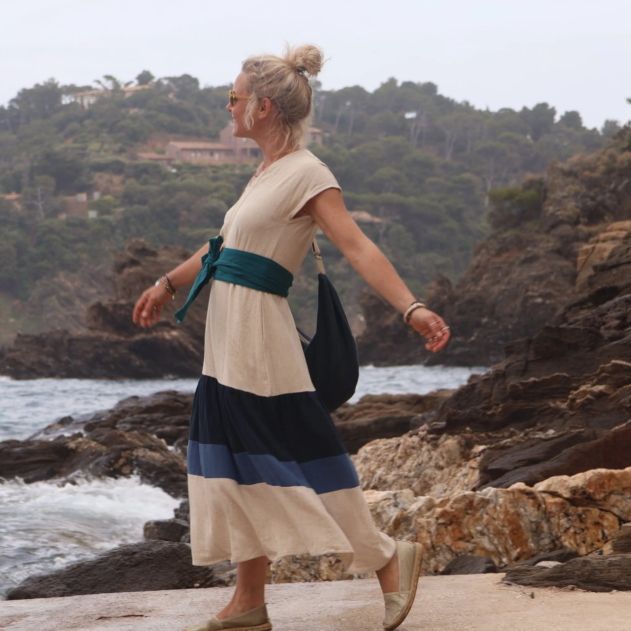Robe Gitane - ficelle/azur - Image 5