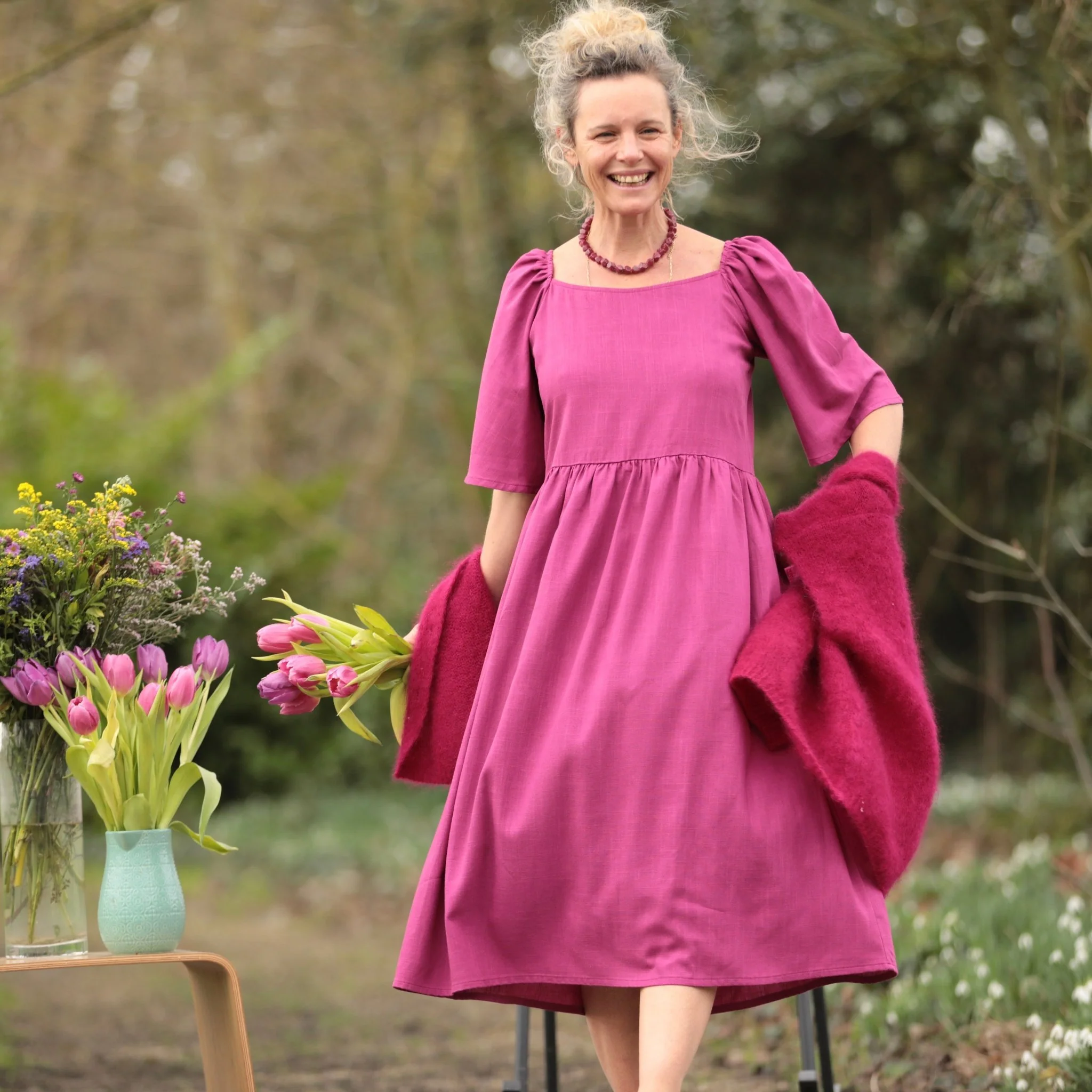 Robe Iloé – Coton/lin Bougainvillier - Image 7