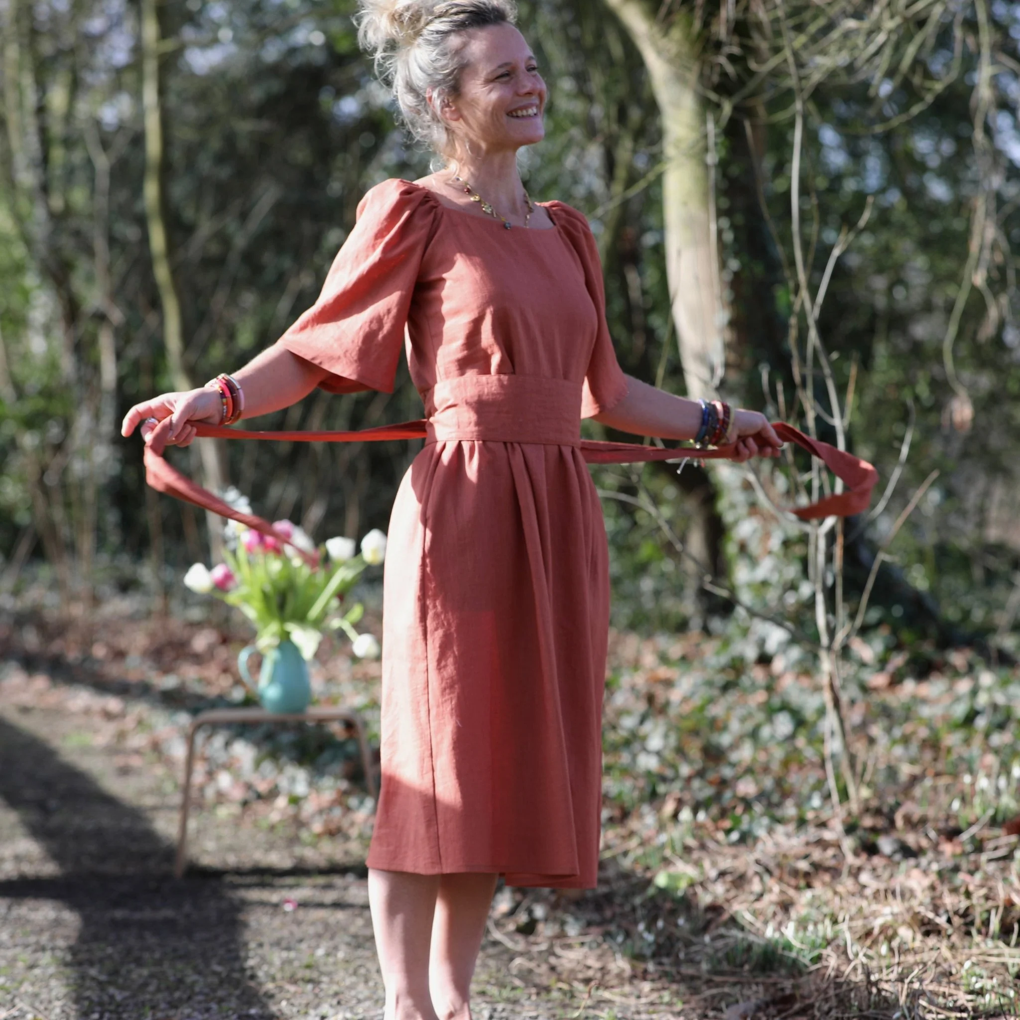 Robe Iloé – Lin terracotta - Image 12