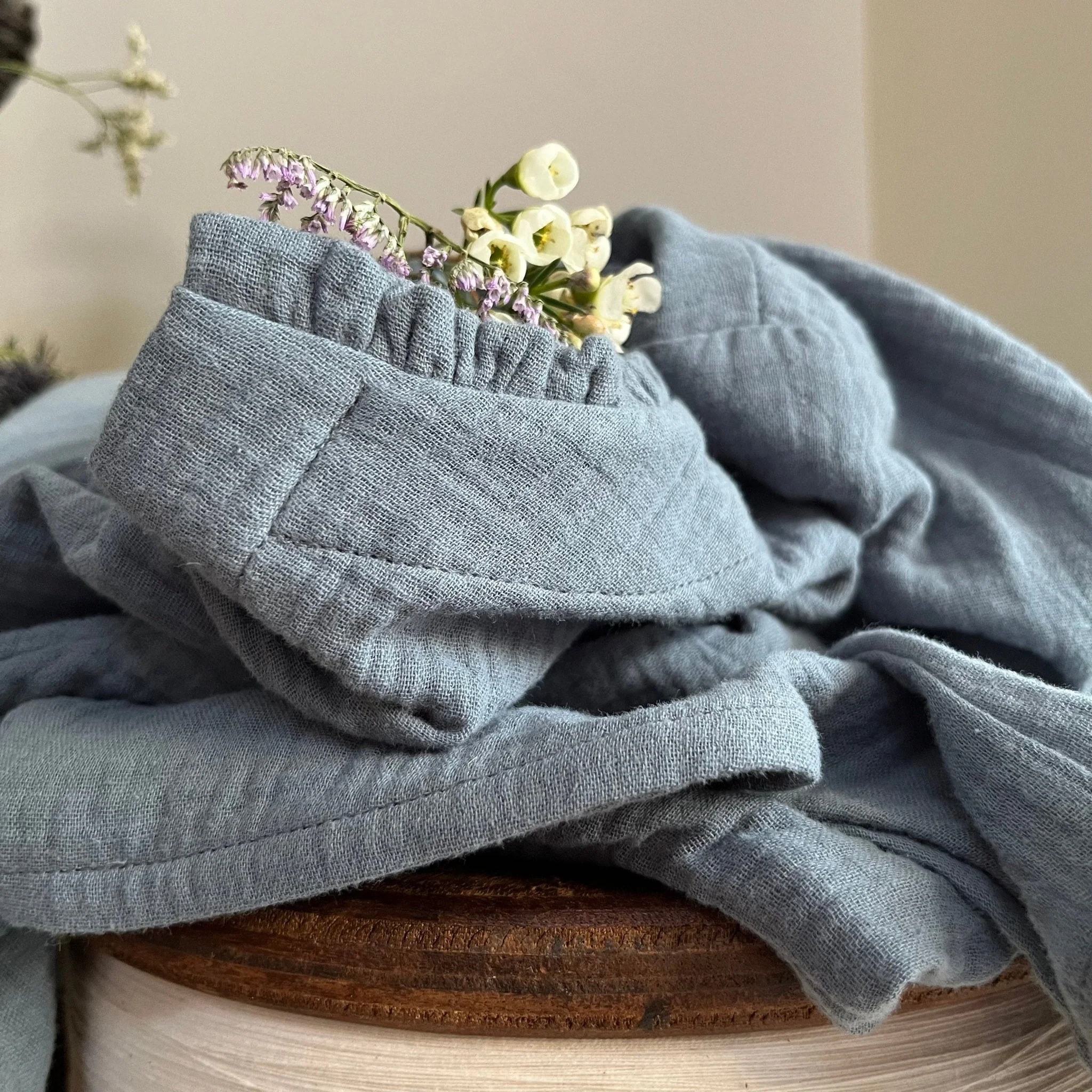 Robe Kalaya - double gaze de coton bleu navy - Image 2
